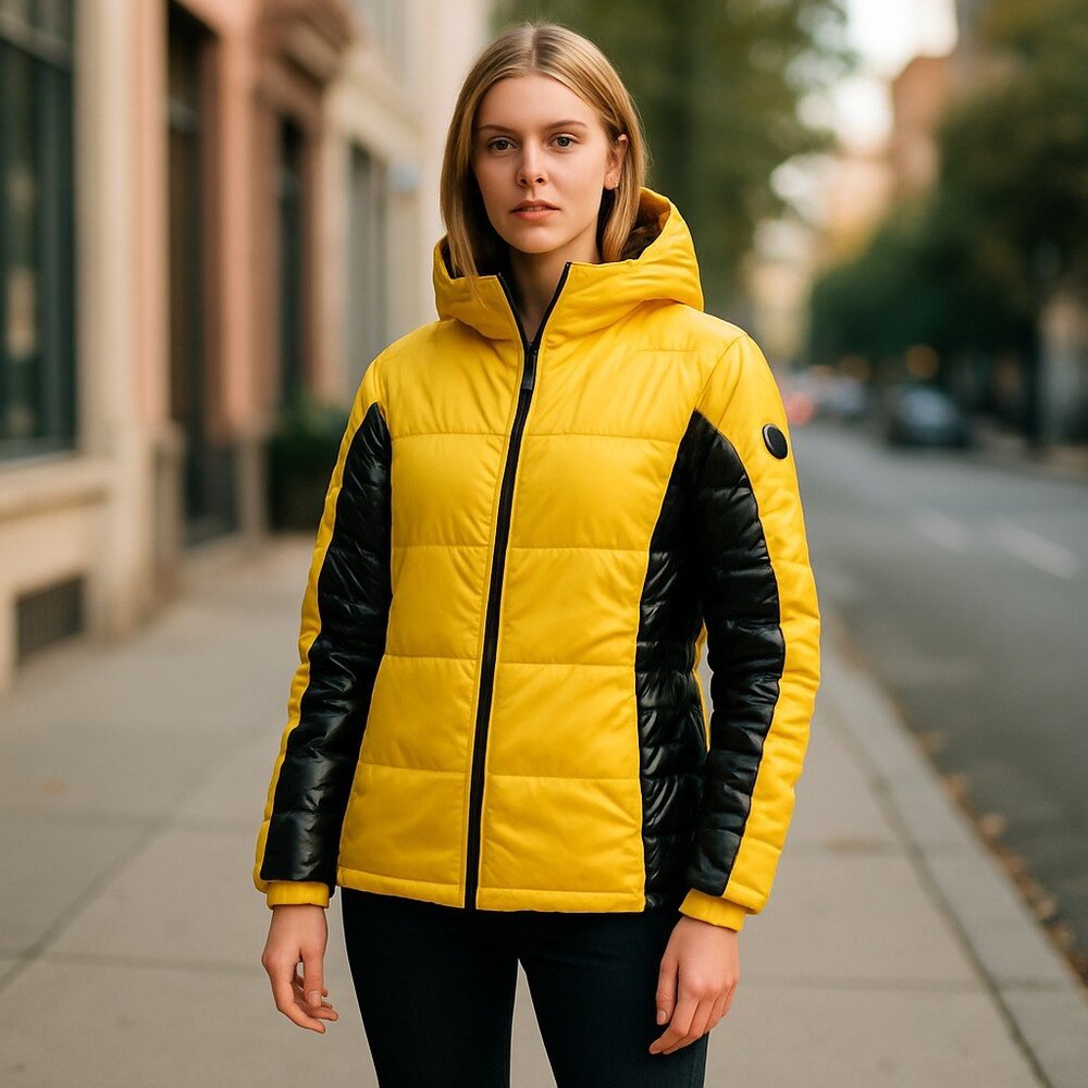 NWT BODY GLOVE HOODED DOWN PARKA COAT In DANDELION MEDIUM